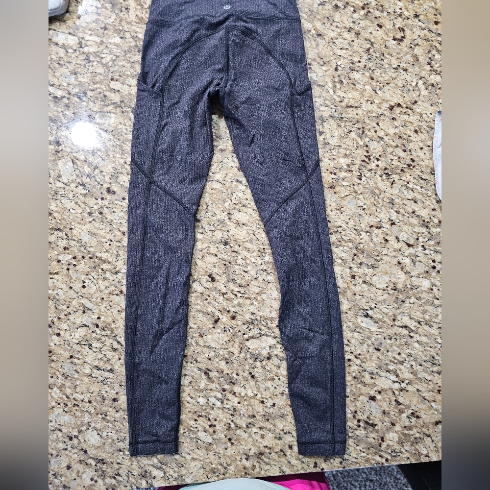 Lululemon Athletica Black and White Speckled Leggings